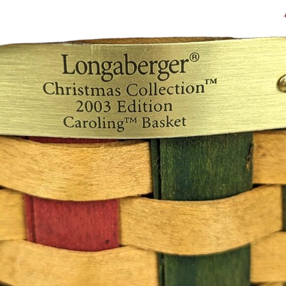 Longaberger Christmas Caroling Basket: 2003 Holiday Decor - Picture 5 of 6
